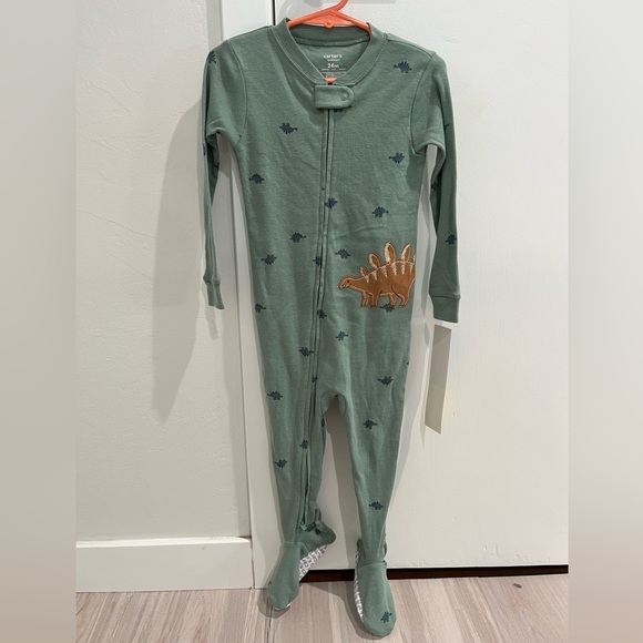 NWT Carter's Green Dinosaur Kids One Piece Size 24 Months - Picture 2 of 6